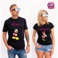 Тениски за двойки с Mickey and Minnie Mouse